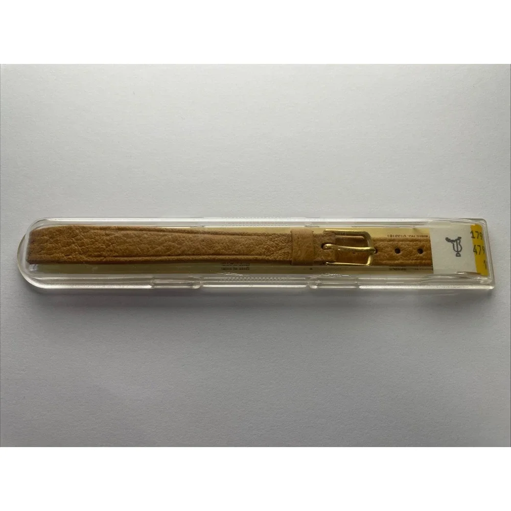 10mm Hirsch Tan Saddle Genuine Leather Unstitched Flat Watch Band Regular